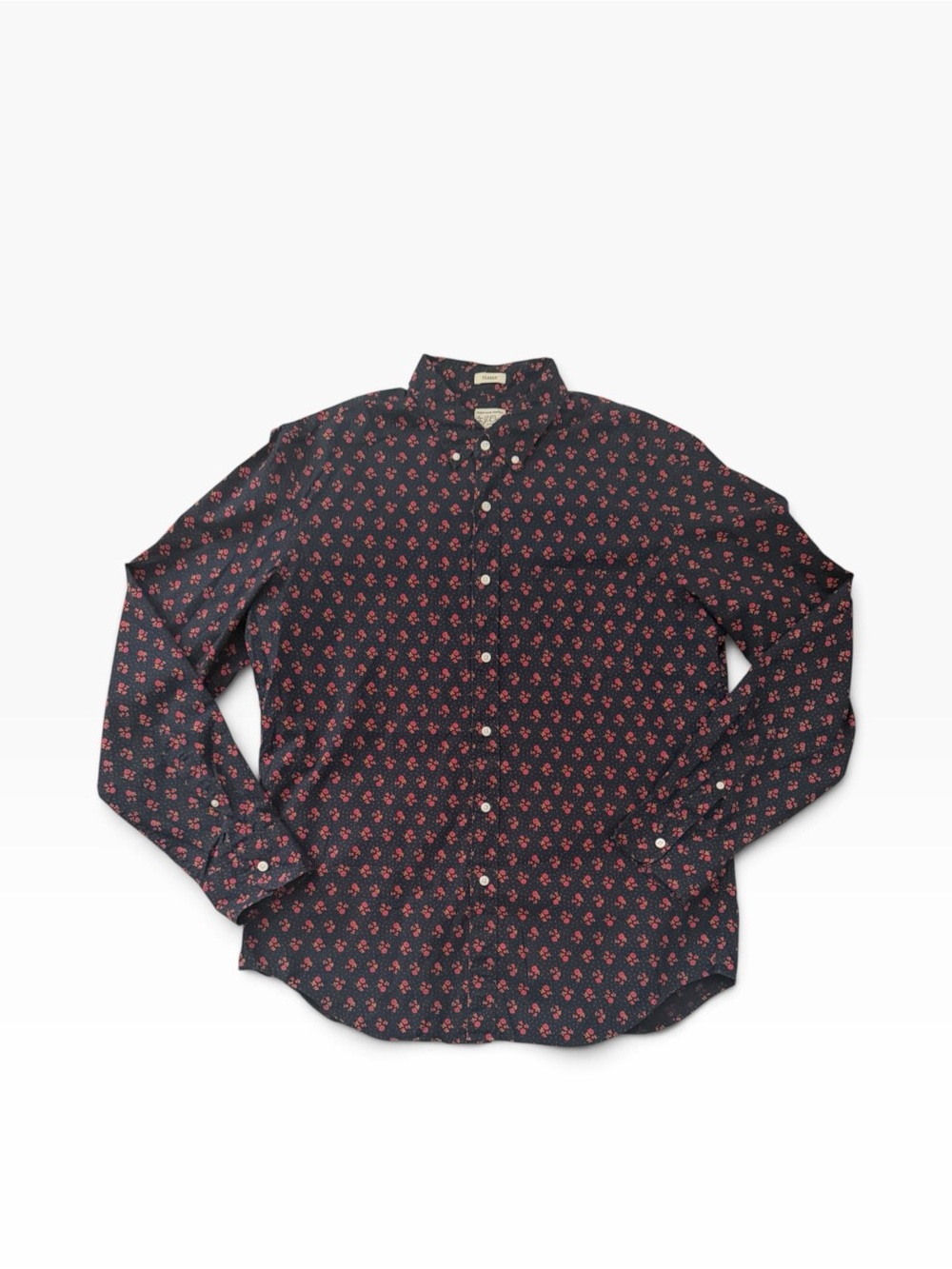 J. Crew Classic Stretch Button-Down Shirt with Floral Print